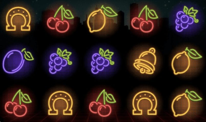 Neon Fruit Cityscape Slot 3