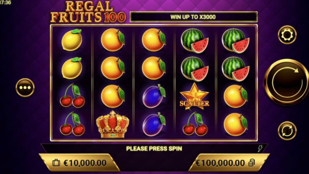 Regal Fruits 100 Slot 2